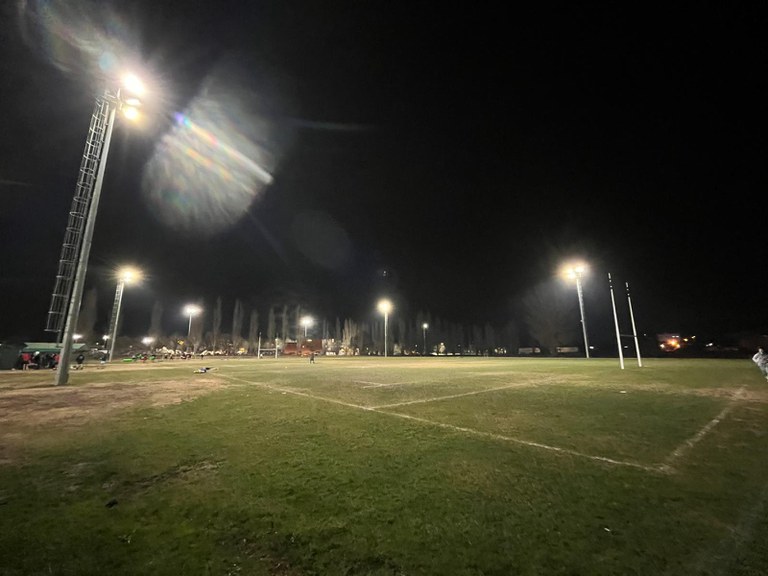 Nova il·luminació del camp de Rugbi